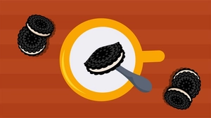 National Oreo Cookie Day Design Background