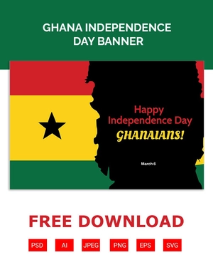 Free Ghana Independence Day Banner Free Ghana Independence Day Banner
