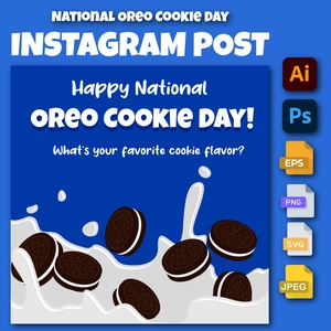 National Oreo Cookie Day Instagram Post