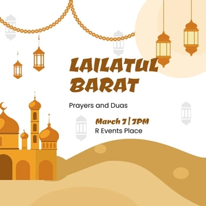 Lailatul Barat Flyer Vector