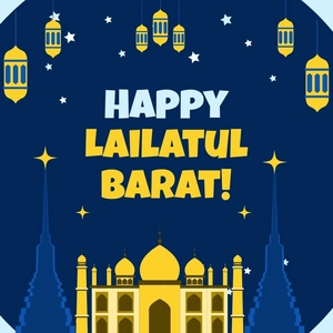 Happy Lailatul Barat Vector