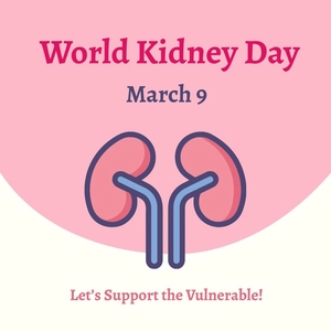 World Kidney Day Poster Vector