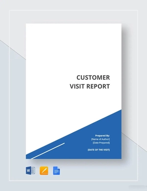 New Customer Visit Report Template