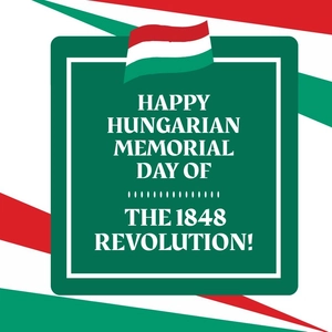 1848 Revolution Memorial Day Greeting Card Vector