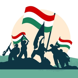 Happy 1848 Revolution Memorial Day Illustration