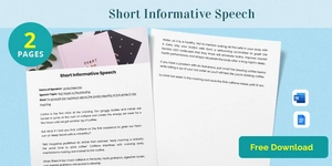 Short Informative Speech