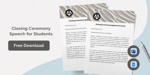 Closing Ceremony Speech Template For Event Closing Ceremony Speech Template For Event