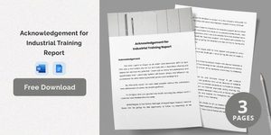 Acknowledgement For Industrial Training Report