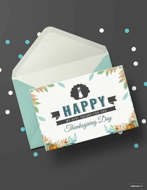 Thanksgiving Day Greeting Card Template