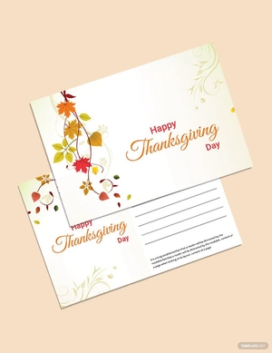 Postcard for Thanksgiving Template