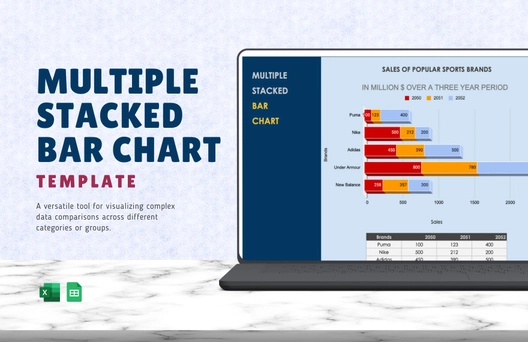 Multiple Stacked Bar Chart Template