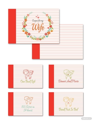 Coupon Book for Loving Wife Template