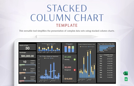 Stacked Column Chart Template
