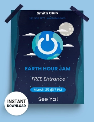 Earth Hour Event Poster