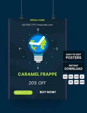 Earth Hour Advertisement Poster
