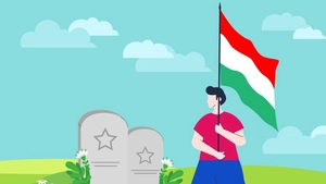 1848 Revolution Memorial Day Cartoon Background