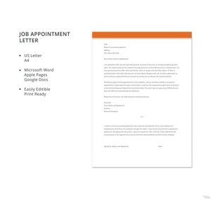 Job Appointment Letter