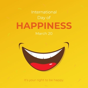 International Day of Happiness Flyer Vector