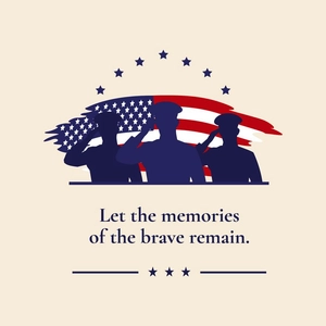 Memorial Day Message Vector