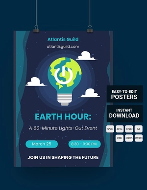 Earth Hour Observance Poster