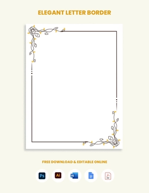 Elegant Letter Border