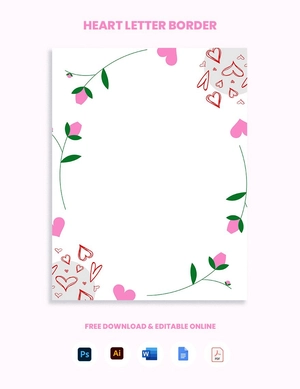 Heart Letter Border