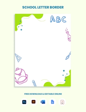 School Letter Border