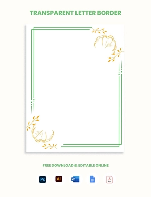 Transparent Letter Border