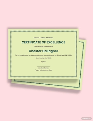 Academic Certificate Template