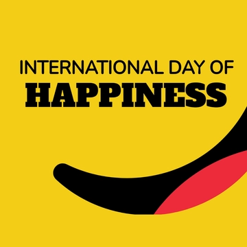 Free International Day of Happiness Clipart Template to Edit Online