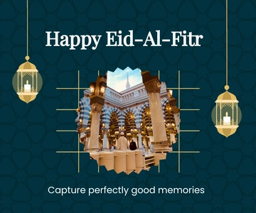Free Eid al-Fitr Photo Banner Template to Edit Online