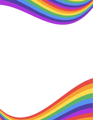 Free Letter Rainbow Border Template to Edit Online