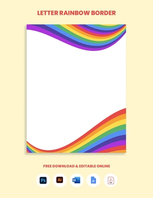 Letter Rainbow Border Letter Rainbow Border