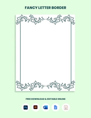 Fancy Letter Border Fancy Letter Border