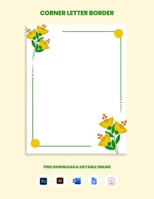 Corner Letter Border Corner Letter Border