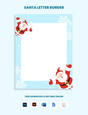 Santa Letter Border Santa Letter Border