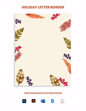 Holiday Letter Border Holiday Letter Border