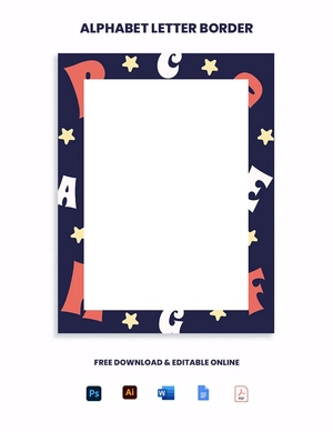 Alphabet Letter Border Alphabet Letter Border