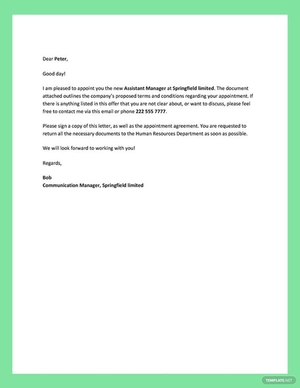 Simple Appointment Letter