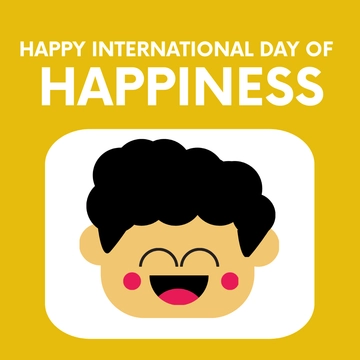 Free Happy International Day of Happiness Clipart Template to Edit Online