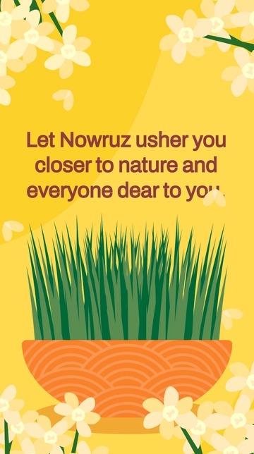 Free Nowruz Whatsapp Status Template to Edit Online