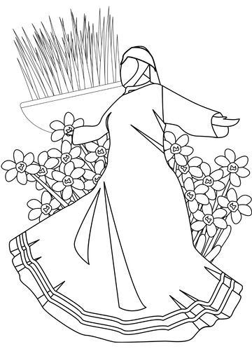 Free Nowruz Drawing Template to Edit Online