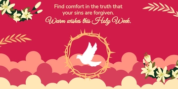 Free Holy Week Twitter Post Template to Edit Online