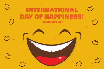 Free International Day of Happiness Banner Template to Edit Online
