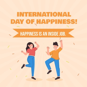 Free International Day of Happiness Instagram Post Template to Edit Online