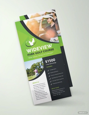 Golf Resort Rack Card Template