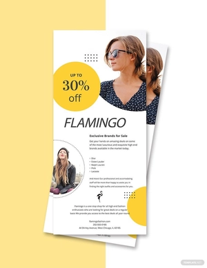 Fashion Boutique Rack Card Template