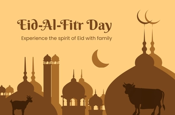 Free Eid al-Fitr Day Banner Template to Edit Online
