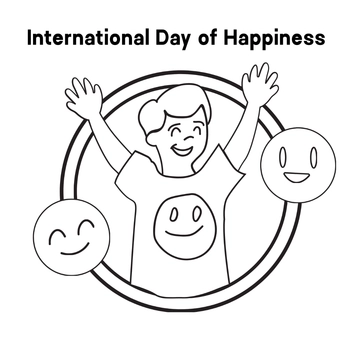 Free International Day of Happiness Drawing Clipart Template to Edit Online