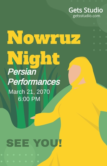 Free Nowruz Poster Template to Edit Online